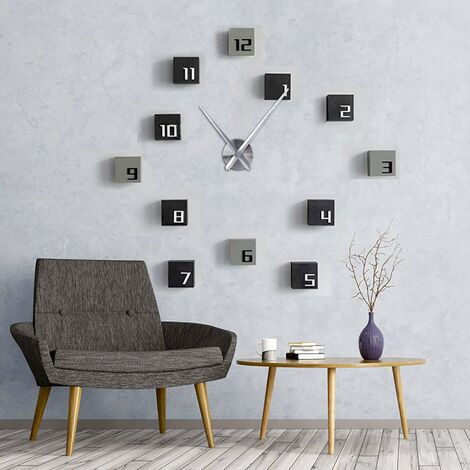 Reloj de pared Foto Foto Frameless DIY Reloj de pared mudo grande Foto  decorativa Sala de estar Reloj personalizado Marco personalizado Imágenes