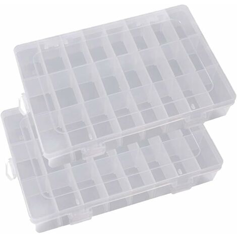 Cajas de plástico, caja de herramientas con compartimentos extraíbles,  compartimento de almacenamiento, caja de herramientas para