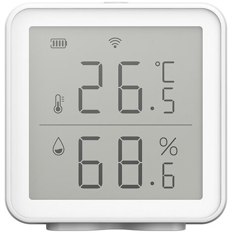 Termómetro Wifi Inteligente Higrómetro Compatible con Sensor de Temperatura  Digital Medidor de Temperatura y Humedad Días Registro Histórico
