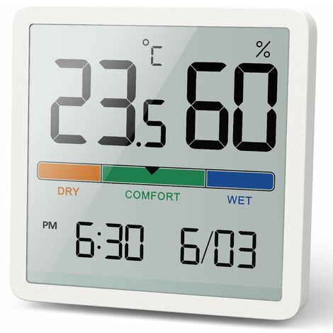 Termómetro/higrómetro digital portátil de alta precisión, temperatura e  higrómetro para control de temperatura ambiente, control de aire ambiente,  monitoreo climático