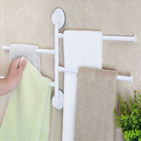 1 toallero plegable montado en la pared, toallero de baño sin