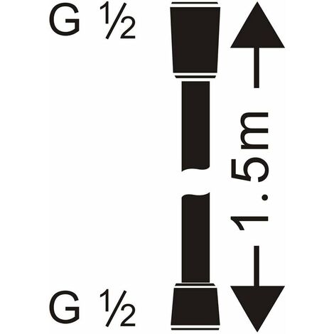 Manguera ducha 2 metros universal PVC antitorsion anticorrosion
