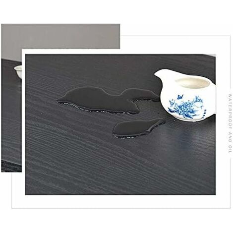 Papel Adhesivo para Muebles Negro Madera 40X300 Adhesivo de Pared