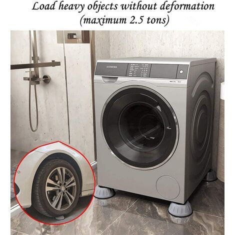 Almohadillas antivibración para lavadora, alfombrilla de plástico, patas  antivibración para lavadora universales