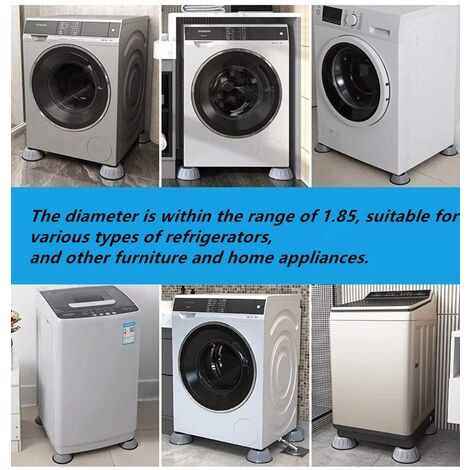 Almohadillas antivibración para lavadora, lavadora y secadora, pedestales  con cancelación de golpes y ruido, almohadillas para los pies de la