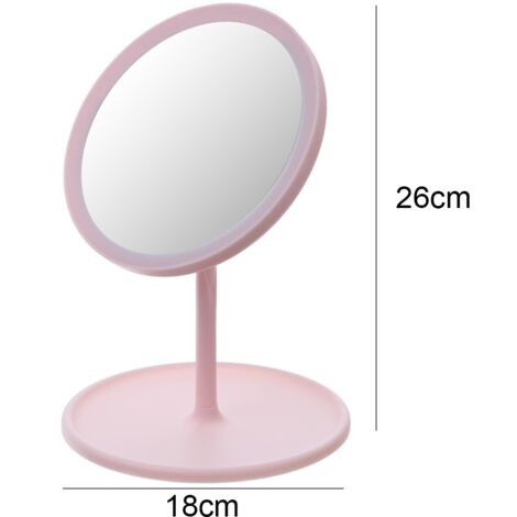 Espejo de Maquillaje con Luz LED Plegable Espejo Triple de Mesa  73x53.5x4.5cm