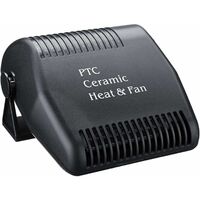  Jooheli Calentador de Coche, Calefactor Coche Mechero, 3 en 1  Calefacción de Coche, 12V 150W Ventilador Calefactor de Coche,  Calentamiento Rápido para Invierno (Negro Cuadrado)