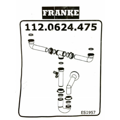 Ricambio sifone a due vie per lavello Franke 112.0624.475