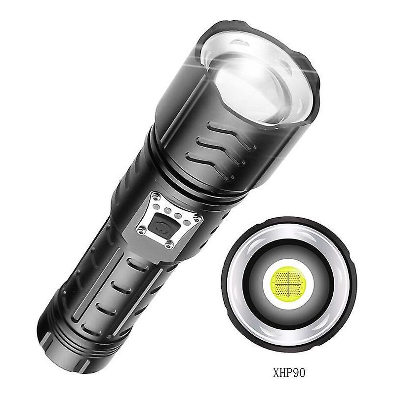 Lampes de poche Torches La lampe de poche la plus puissante au monde de 300  W avec lumière COB Lampe de poche tactique rechargeable XHP70 Lanterne