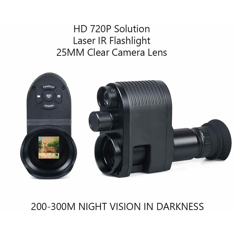 Vision Nocturne monoculaire numérique Scope 5x40mm Infrarouge HD Chasse caméra caméscope 5mp Photo 1080p vidéo jusquà 200m Distance de détection 1.5 Pouces TFT LCD 