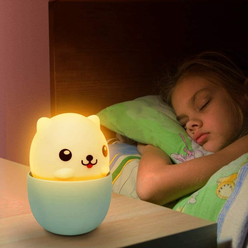 Lampe de nuit LED enfants, veilleuse portable rechargeable USB enfants  dimmable, lampe de chevet en silicone bébé pour chambre bébé, chambre,  lecture, couchage 