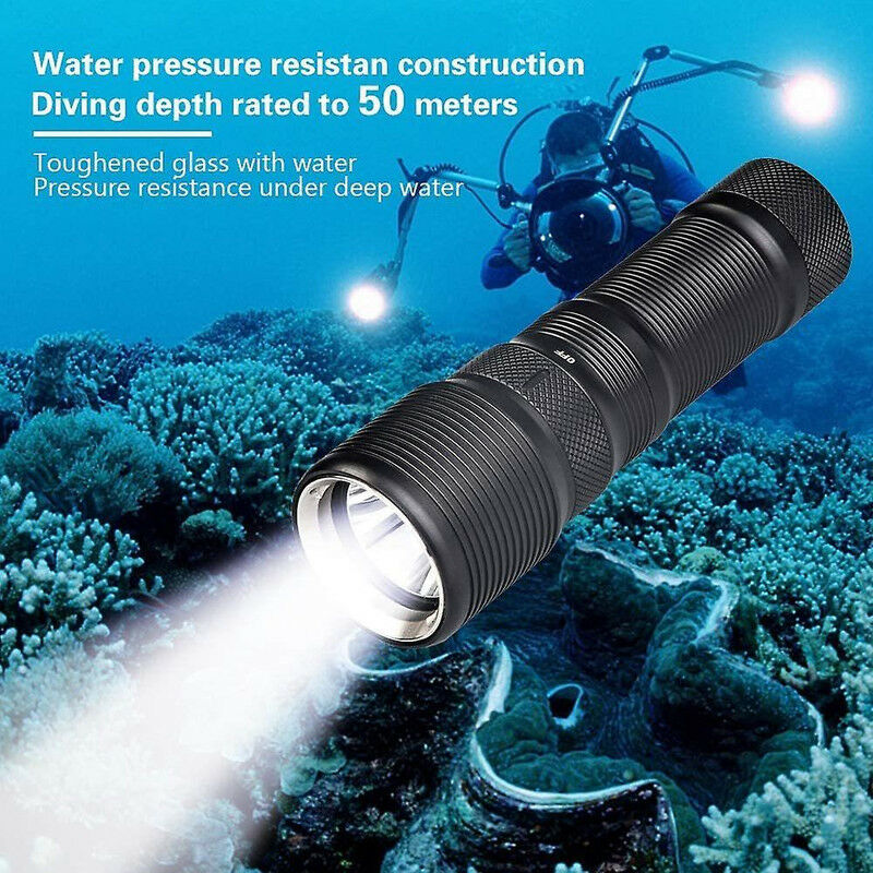 Lampe de Plongée étanche IPX-8 18000lm 500M Phare de Plongée sous-Marine  Professionnel Lampes de plongée portables pour les sports sous-marins en  plein air Deep Sea Cave : : Sports et Loisirs