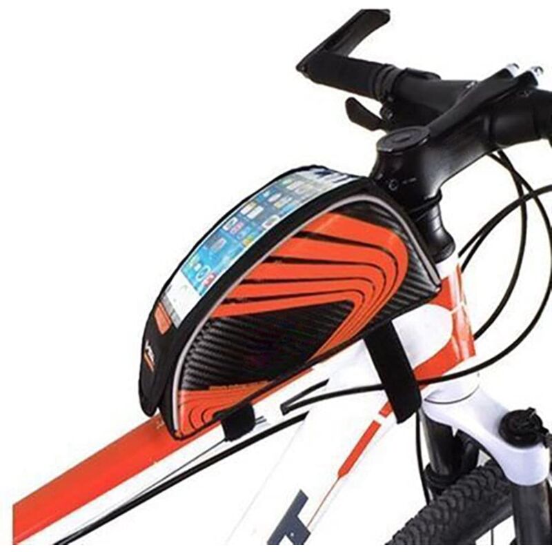 Sacoche de guidon de vélo VTT Sac de montage pour téléphone étanche avec ou  sans capteur d'écran tactile I Cadre avant I Sac de montage pour téléphone Sac  de vélo Sac de