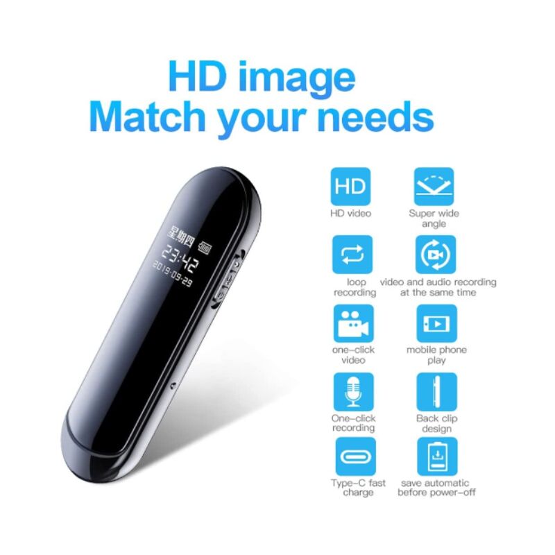 Mini caméra corporelle Hd 1080p caméra cachée enregistreur vidéo portable  loop recording portable clip camera