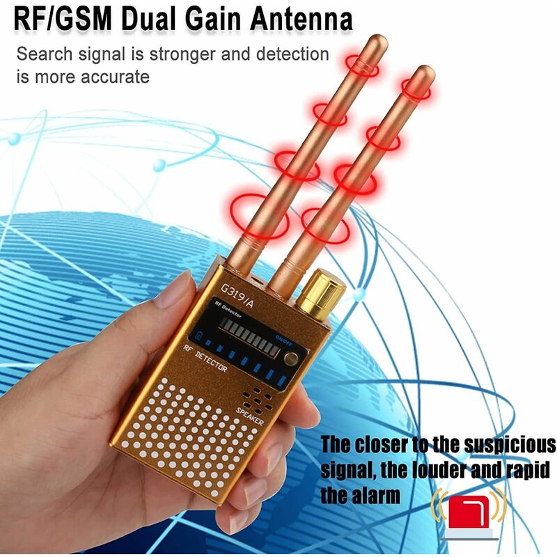 Détecteur de signal RF pour appareil photo, détecteur de dispositif d'écoute  GPS, détecteur de signal