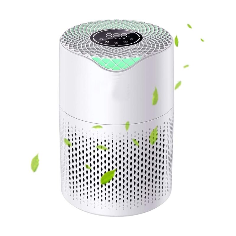 COSTWAY Purificateur d'Air avec Filtre HEPA H13 pour Bureau Domicile  Jusqu'à 121 m², Air Purifier Silencieux avec 4 Vitesses Minuterie 8H  Élimine