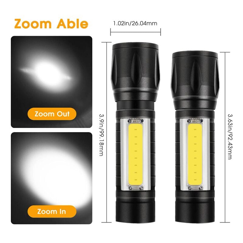 Mini torche LED super lumineuse,3 modes de focalisation zoomable, petite  lampe de poche LED 150 lumens, lampe de poche LED ajustable pour la  randonnée, l'extérieur, l'urgence : : Bricolage