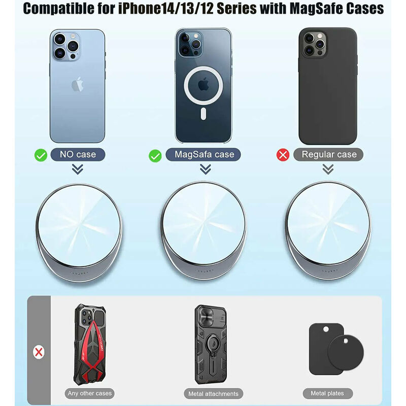 2pcs MagSafe Rapide Chargeur Magnétique sans Fil 15W Chargeur induction  Compatible avec Apple iPhone 14/14 Plus/14 Pro/14 Pro Max/13/12/11/X/XS/SE/XR/AirPods  Pro 2