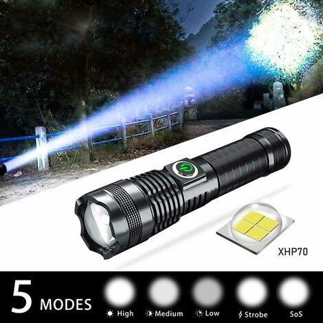 Lampe torche ultra puissante rechargeable 8000 lm OBSERVER TOOLS