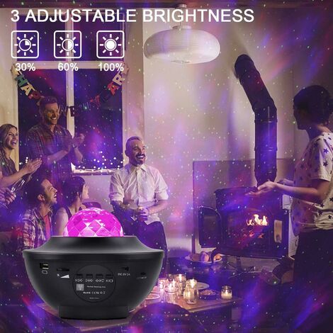 Lampe de scène Lumière Disco de Fête avec Projecteur LED pour Fête  d'Anniversaire, Lampe Stroboscopique, DJ, Voiture, Bar, Karaoke，Fonepro