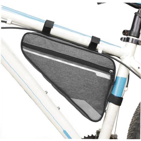 Sac de rangement pour vélo, cadre triangulaire, accessoires de vélo  étanches pour vélo de selle de montagne sur route (gris)-BISBISOUS