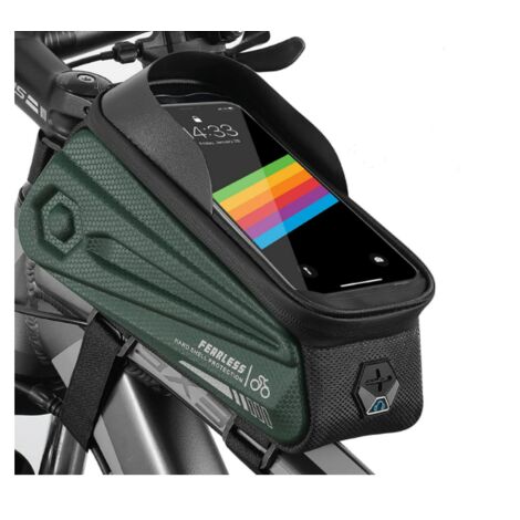 Sac de support de téléphone pour vélo grande capacité TPU écran tactile  trou pour casque vélo support de téléphone pochette de tube supérieur