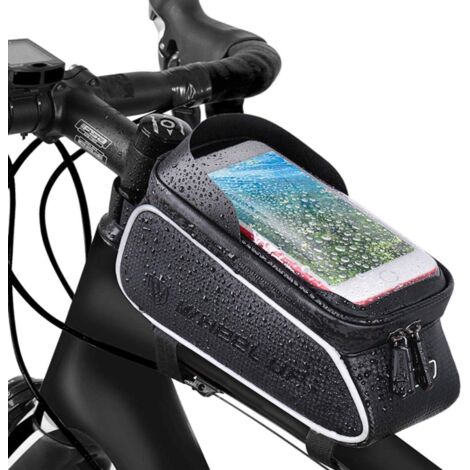 Sac de cadre de vélo, support de téléphone de vélo, sac de tube supérieur  avant de vélo étanche, cadre de vélo, support de téléphone, sac de rangement  pour barre transversale, pour iPhone