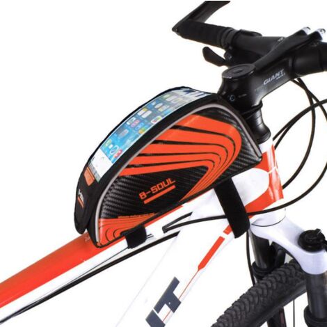 Sacoche de vélo écran tactile étanche avant tube de cadre pochette de vélo  coque dure double sacoche pack grande capacité vélo sac de rangement avant  pour vélo de route vtt vtt 
