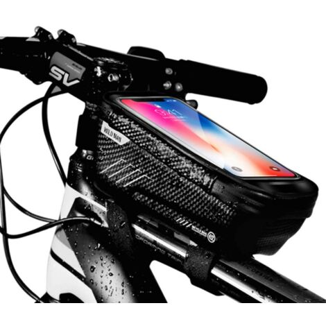 Sacoche de cadre de vélo, support de téléphone de vélo, pochette de tube  avant de vélo étanche pour guidon de vélo support de téléphone sacoche de  rangement pour barre transversale pour iPhone