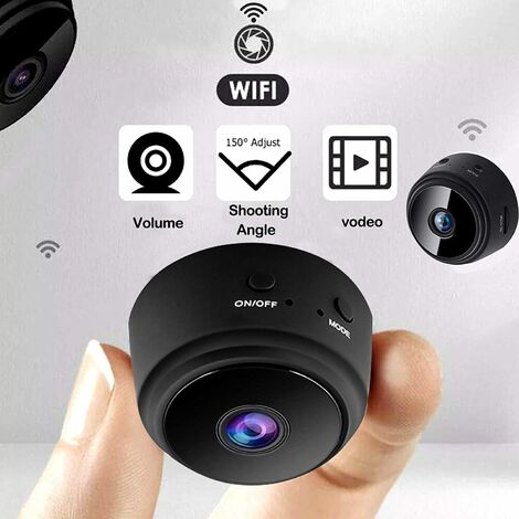 Caméra de surveillance interieur / exterieur Mini Caméra Espion, Securite  Camera 4K HD WiFi Résolution Réglable Caméra