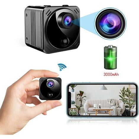 Caméra de surveillance interieur / exterieur Mini Caméra Espion,Ultra HD  1080P Caméra De Surveillance Avec Vision