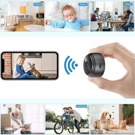 XIUNIA Caméra espion HD 1080p, mini caméra espion sans fil Wi-Fi, petit  moniteur d'intérieur sans fil pour la sécurité de la maison, avec vision  nocturne et détection de mouvement : : High-Tech