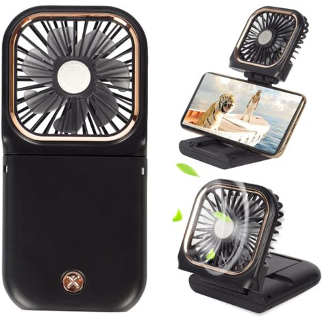 Mini ventilateur portable Petit ventilateur à piles 5 en 1 comme banque  d'alimentation Usb rechargeable ventilateurs à main vert
