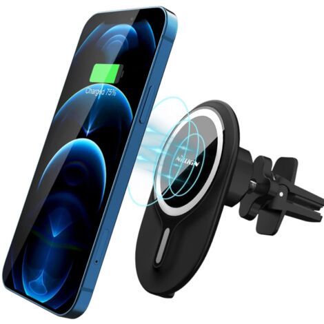 Support de voiture magnétique pour chargeur iPhone compatible MagSafe
