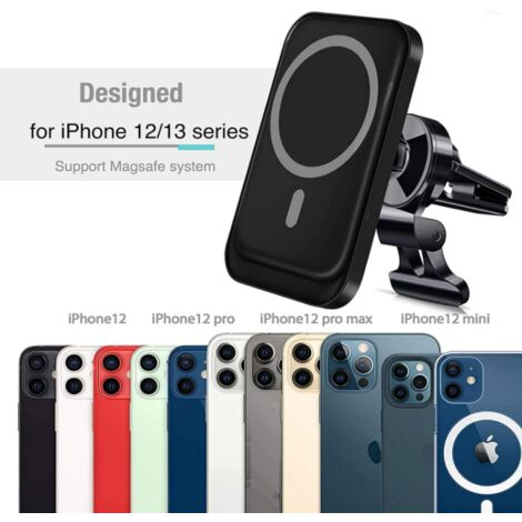 Support de voiture MagSafe avec charge induction pour iPhone 12