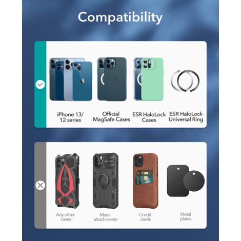 Support Chargeur Sans Fil Magnétique à Voiture pour iPhone 12 (Compatible  avec MagSafe) - ESR