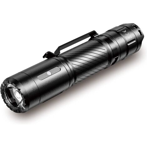L50 Lampe de poche LED Ultra Puissante, Rechargeable 1200 Lumens Étanche  avec Fonction Mémoire Tactique Militaire Lampe Torche, 5 Modes, pour le  camping, la randonnée, D'urgence