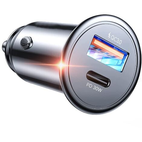 Chargeur de voiture USB C, Chargeur de voiture iPhone 48W Charge