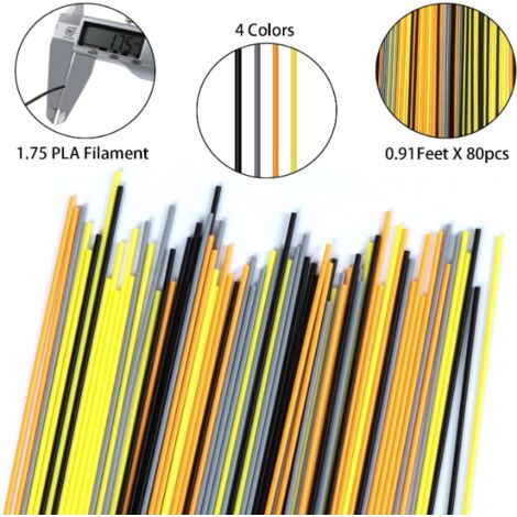 PACK 10 X 5 M RECHARGE STYLO 3D PLA 1.75 MM