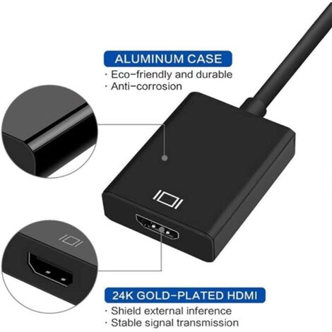 Convertisseur USB 3.0 vers HDMI, pilote gratuit, adaptateur graphique  multi-affichage HD 1080P pour PC portable projecteur HDTV LCD