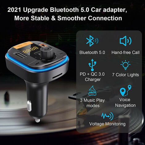 Transmetteur FM avec fonction Bluetooth® et fonction mains-libres