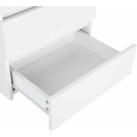 INTEY 3 Drawer Chest of Drawers Bedroom Storage Furniture, White