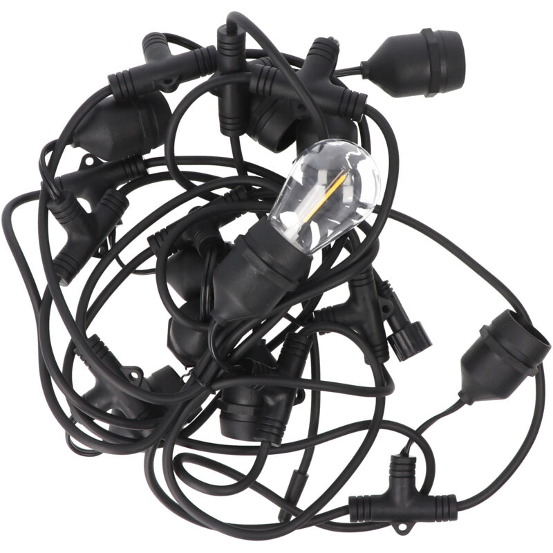 Velamp CASSIOPEA Solarlichterkette - 8m, 10 LED Filamentbirnen, Warmweiß, IP44 Für Garten & Terrasse