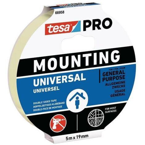 Montage Pro Universelles doppelseitiges Klebeband 1,5 m x 19 mm 66958 Tesa