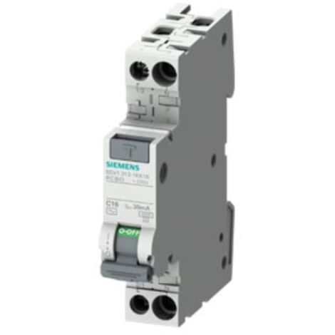 Siemens FI/LS-Schalter 6A 1P+N 4,5kA 30mA C AC 1M 5SV13131KK06