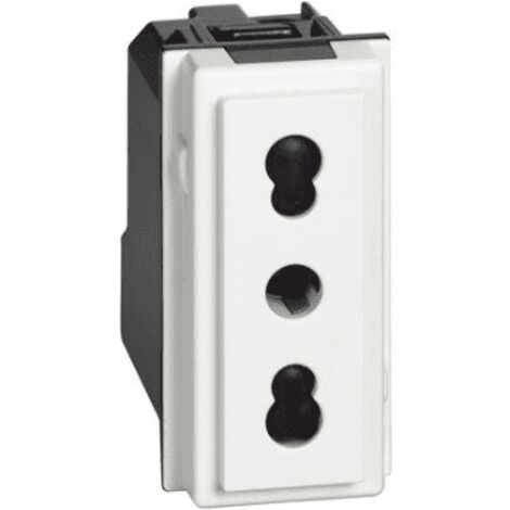 Bticino Living Now 2P+E 10/16A Steckdose weiß KW4180 (1/2)