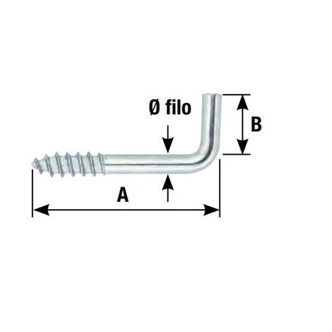 Friulsider geradgreifer 85000b18040f2- mit holzgewinde-10 stück (1/2)