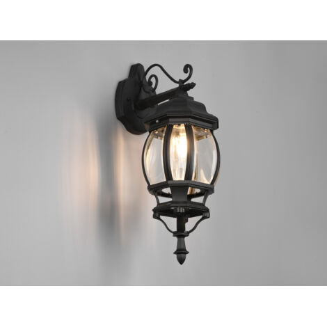 Trio lighting elvo wandleuchte 1xe27 ip44 mattschwarz - 206960132