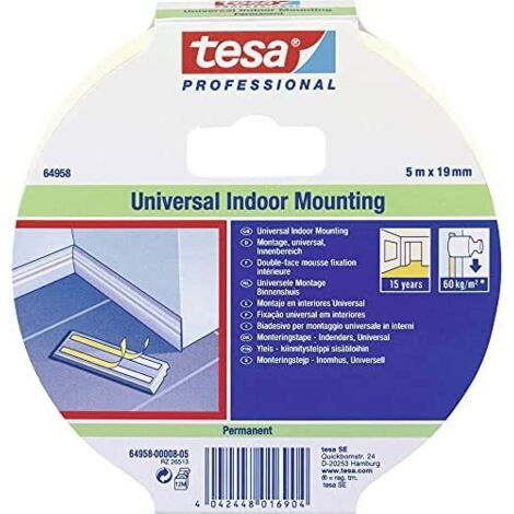 Montage Pro Universelles doppelseitiges Klebeband 5 m x 19 mm 66958 Tesa