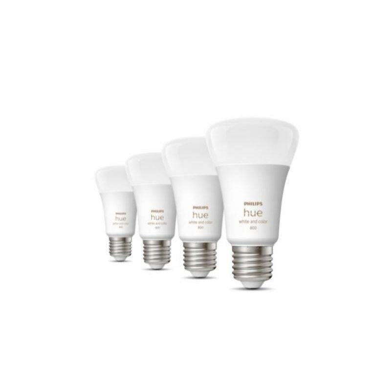 Philips hue 4 bombillas e27 6,5w a60 hue white and colour ambiance 929002489604 32840200